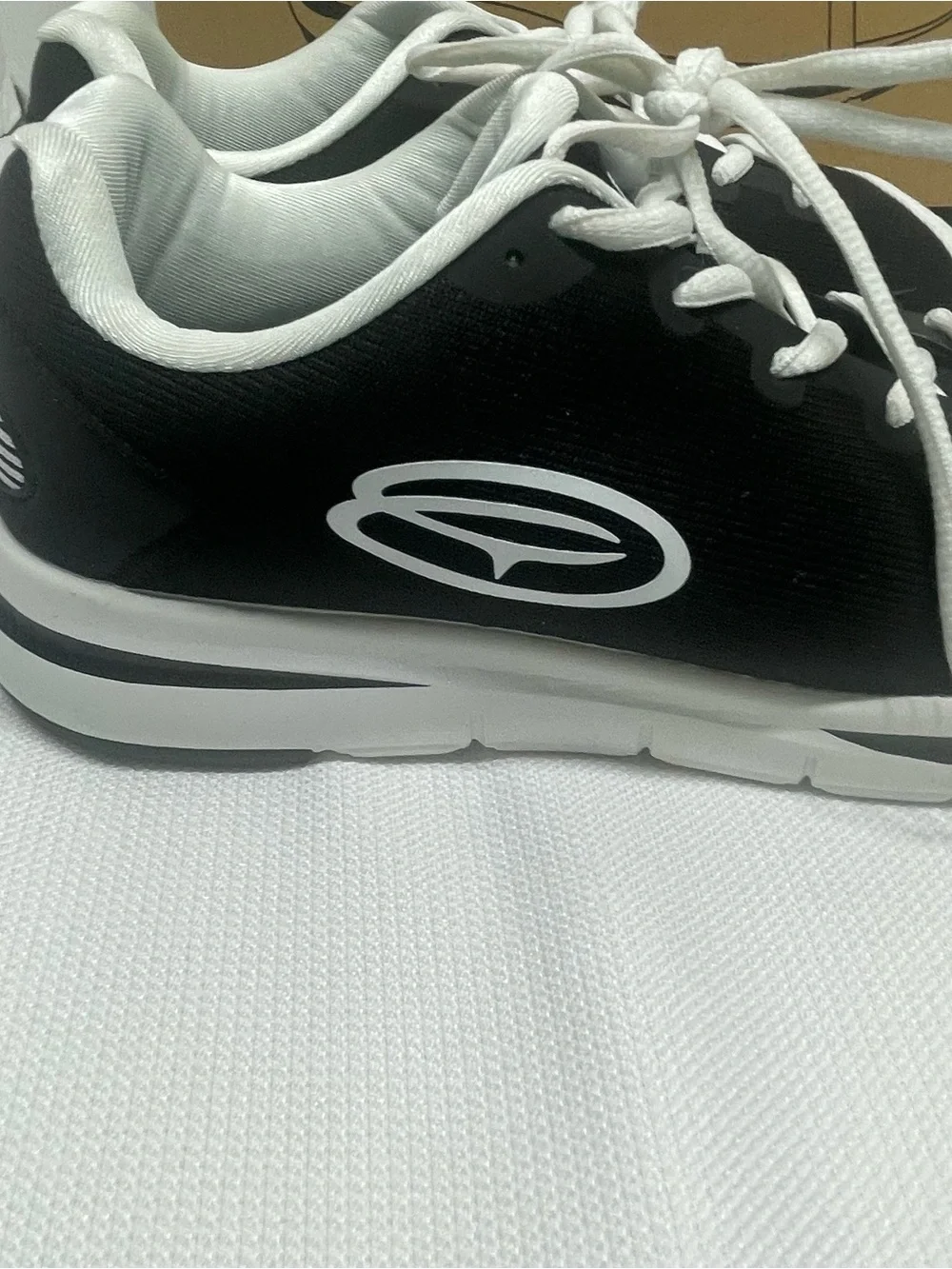 Women’s Black White Lace-Up Open-Toe Sneaker. Size 9.5. New in box. MSRP $90.